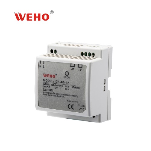WEHO厂家直销导轨型60W单组恒压开关电源变压器