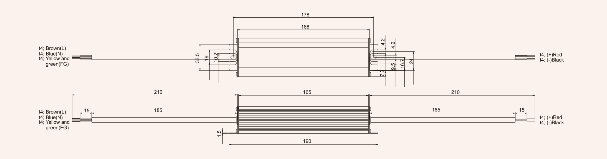 防水 IP67 LED 驱动器交流 110v/220v 到恒定直流输出 50W 电源