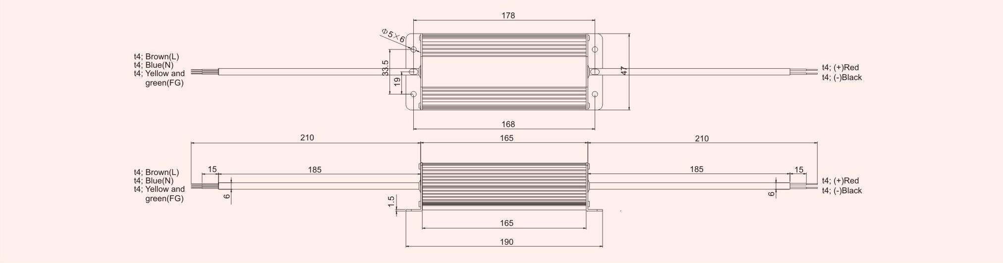 防水 IP67 LED 驱动器交流 110v/220v 到恒定直流输出 60W 电源