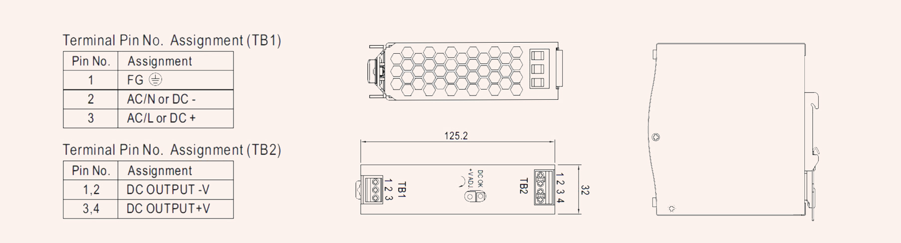 EDR导轨75w 交流转直流单路输出开关电源