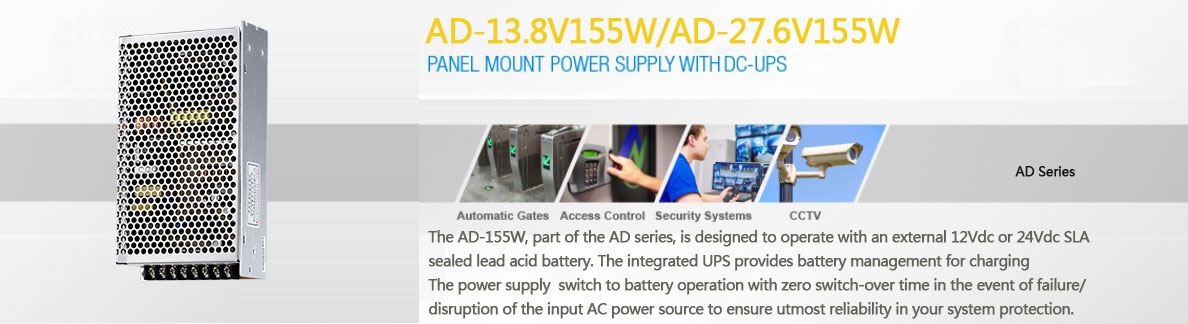 AD-13.8V155W/AD-27.6V155W AC/DC面板安装电源  title=