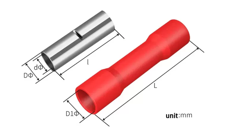 PVC terminal ends BV size